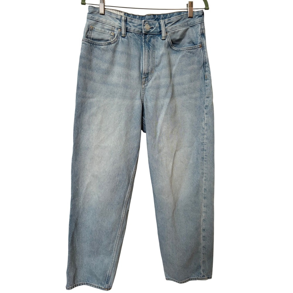H&M Loose Light‎ Wash Jeans Womens 30 Wide Leg Baggy Skate